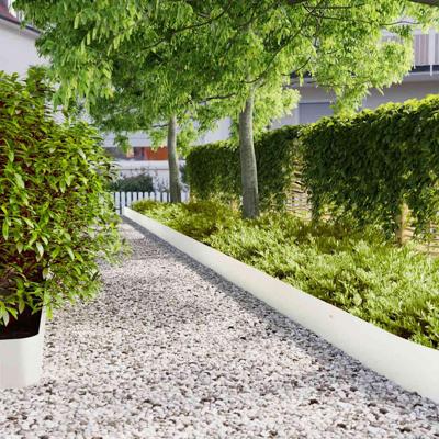 Gazonranden 10 st 20x103 cm koudgewalst staal wit Gazonranden 10 st 20x103 cm koudgewalst staal wit