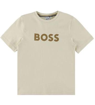 Hugo Boss Logo T-Shirt Kids Beige - Maat 11/12 jaar - Kleur: Beige | Soccerfanshop