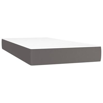 Pocketveringmatras medium 100x200x20 cm kunstleer grijs