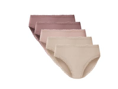 esmara 5 Dames onderbroeken (Roze/beige, S (36/38))