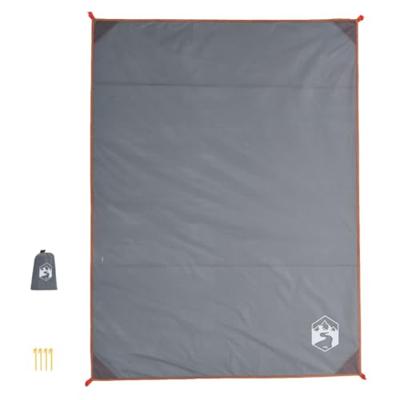 Picknickkleed met haringen 205x155 cm grijs en oranje