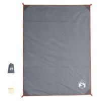 VidaXL Picknickkleed met haringen 205x155 cm grijs en oranje - thumbnail