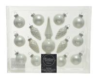 Figuur gl mini piek warm wit 15st kerstbal hangdeco kerst Decoris - Decoris - thumbnail
