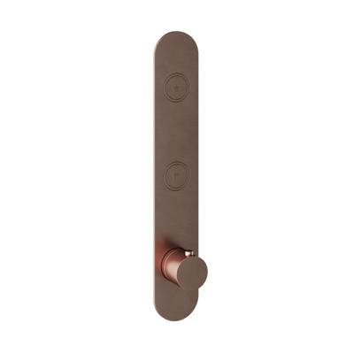 Douchethermostaat Hotbath Cobber Inbouw 2 Pushbuttons Geborsteld Koper PVD (excl. inbouwdeel)