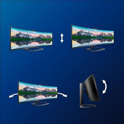 Philips Monitore Brilliance P-line 499P9H LED-monitor Energielabel G (A - G) 124 cm (48.8 inch) 5120 x 1440 Pixel 32:9 5 ms USB-A 3.2 Gen 2, USB-C, HDMI,