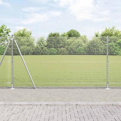 VidaXL Afrasteringspaal zilver 10 x 1,2 m (12 x 12 mm gaas) staal