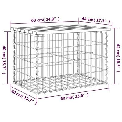 Tuinbank schanskorfontwerp 63x44x42 cm massief douglashout
