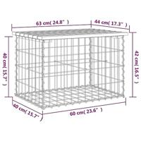 Tuinbank schanskorfontwerp 63x44x42 cm massief douglashout - thumbnail