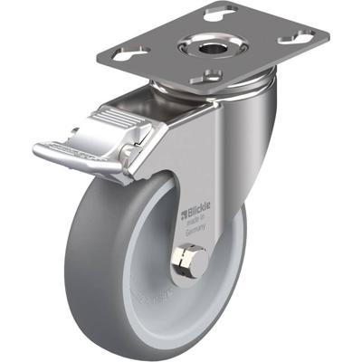 Blickle LKPXA-TPA 101G-FI Zwenkwiel met rem Wieldiameter: 100 mm Draagvermogen (max.): 110 kg 1 stuk(s)