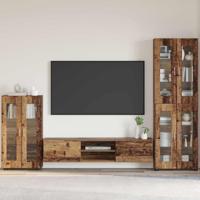 Dressoir met plank Oudhout 55,5 x 29 x 100 cm Bewerkt hout - thumbnail