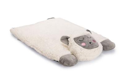 Beeztees kitten lama casto - kattenkussen - pluche - wit - 60x40x12 cm