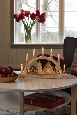 Konstsmide 3254-100 LED-silhouet Dorp, Sneeuwpop, Kinderen Warmwit LED Natuur Stroomvoorziening kiesbaar