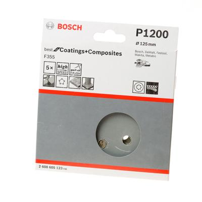 Bosch Accessories Best for Stone 2608605123 Excenterschuurpapier Met klittenband, Geperforeerd Korrelgrootte (num) 1200 (Ø) 125 mm 5 stuk(s)