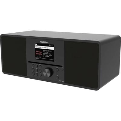 Telestar TOP 300 Schwarz Internetradio met CD-speler Internet, DAB+, VHF (FM) USB, WiFi, Internetradio, DAB+, CD, Bluetooth, AUX Incl. afstandsbediening Zwart