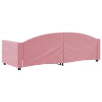 Slaapbank 80x200 cm fluweel roze - thumbnail