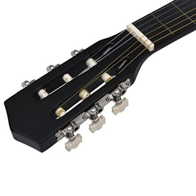 VidaXL Gitaar klassiek beginner en kinderen 1/2 34" zwart VidaXL Gitaar klassiek beginner en kinderen 1/2 34" zwart