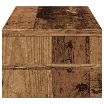 Monitorstandaard 54x22x15 cm bewerkt hout oud houtkleurig