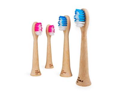 The Humble Co. Opzetborstels - bamboe - 4-pack - philips sonicare