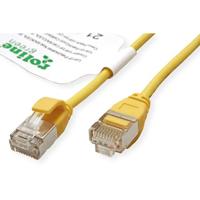 ROLINE GREEN F/UTP DataCenter Patchkabel Cat.6A (Class EA), LSOH, extra dun, geel, 3 m - thumbnail