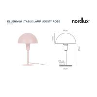 Kleine roze tafellamp met schakelaar en E14 fitting Nordlux Ellen mini - thumbnail