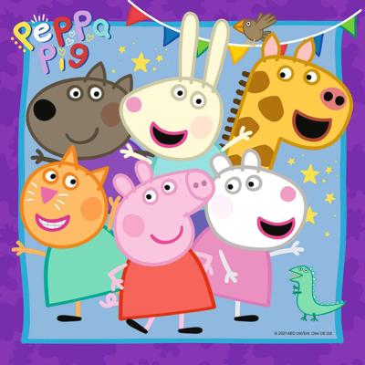 Ravensburger puzzel Peppa's familie & vriendjes 3x49 stukjes