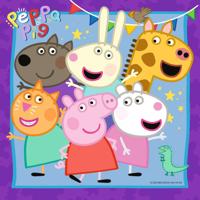 Ravensburger familie en vrienden van peppa pig legpuzzel, 3x49st. - thumbnail