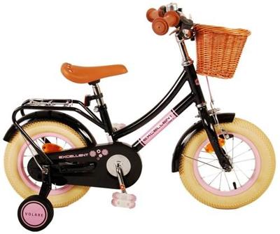 Volare excellent kinderfiets - meisjes - 12 inch - zwart
