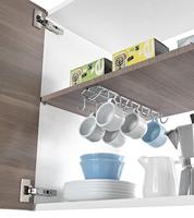 Metaltex Uitschuifbaar Kopjesrek 13x28x5 cm Zilver - thumbnail