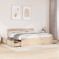 Bedframe zonder matras massief grenenhout 200x200 cm - thumbnail