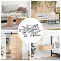 Houten Schroeven 12 pcs Zilver M3,5 x 20 mm Staal - thumbnail