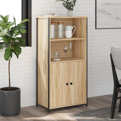 Hoge kast 62x36x121,5 cm bewerkt hout sonoma eiken