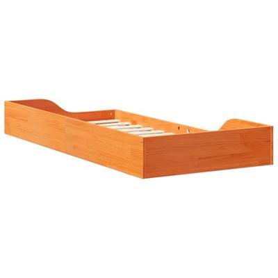 Bedframe Wasbruin 100 x 200 cm Massief grenenhout Bedframe Wasbruin 100 x 200 cm Massief grenenhout