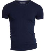 Garage Bodyfit T-shirt V-neck Basic T-shirts Navy - thumbnail
