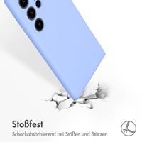 Accezz Liquid Silicone Backcover Samsung Galaxy S24 Ultra Telefoonhoesje Paars - thumbnail