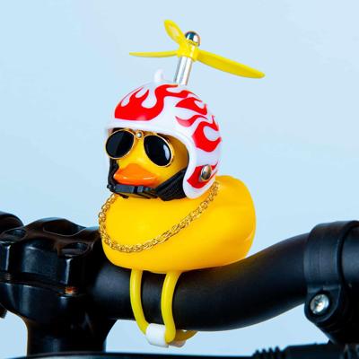 Fiets badeend - Vlammen wit/rood