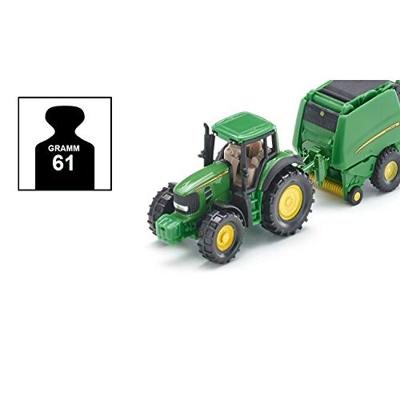 Siku 1665 John Deere + Balenpers - thumbnail