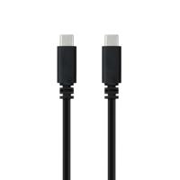 NANOCABLE 10.01.2301-L150 - USB-C naar USB-C 3A kabel voor mobiele telefoons, tablets, laptops enz. USB 2.0, opladen tot 3 ampère, mannelijk-mannelijk, kleur zwart, 1,5 meter - thumbnail
