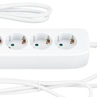 REV 00251201 Stekkerdoos met schakelaar 6-voudig Wit Randaarde stekker 1 stuk(s) - thumbnail