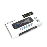 Behuizing voor Harde Schijf Aisens ASM2-RGB013B Zwart USB USB-C USB 3.0 Ethernet LAN - thumbnail