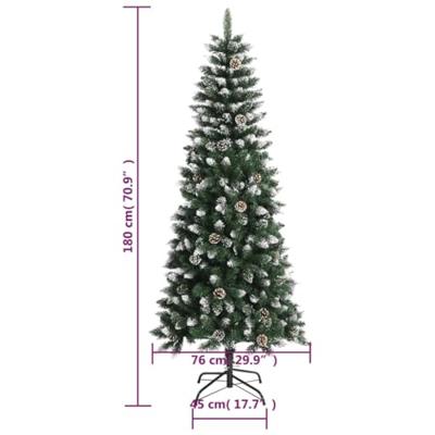 VidaXL Kunstkerstboom met standaard 180 cm pvc groen