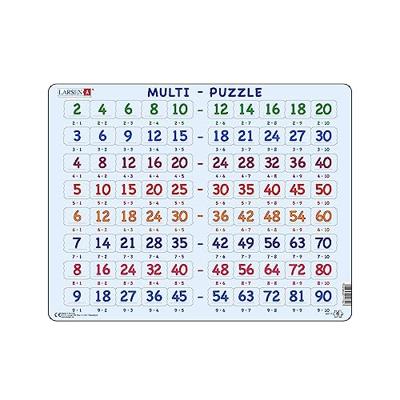 Selecta Larsen legpuzzel leren rekenen - tafels, 80st.