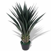 Kunst yucca plant met pot 85 cm groen - thumbnail