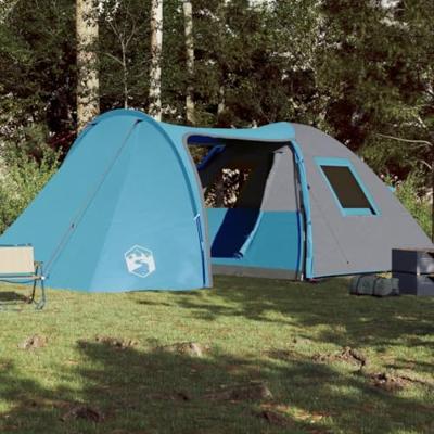 Tent 6-persoons 466x342x200 cm 185T taft blauw