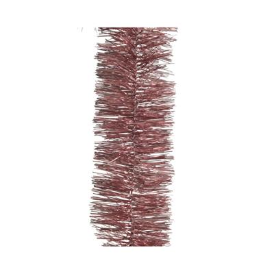 5 stuks! Guirlande lametta glans d7 cm en h270 cm veloursroze Kerst Decoris - Decoris