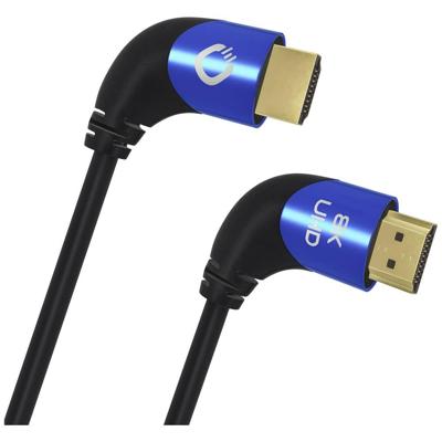 Oehlbach: Ultra high-speed HDMI kabel 90°-stekker - 1.5M - Zwart