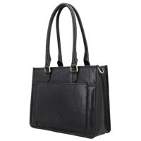 Hide & stitches jura leren schoudertas-Black - thumbnail