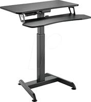 LogiLink Statafel EO0014 Zwart EO0014 Kleur tafelblad: Zwart Elektrisch in hoogte verstelbaar, Ergonomisch, Toetsenbordplateau (uittrekbaar) Hoogte (max.): - thumbnail