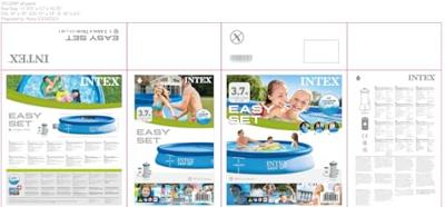 Intex easy set zwembad 366 x 76 cm -met 12-volt filterpomp - thumbnail