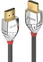 LINDY 37871 HDMI-kabel HDMI Aansluitkabel HDMI-A-stekker, HDMI-A-stekker 1.00 m Grijs 4K UHD