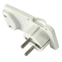 EDM Randaarde stekker haaks plat wit - 6141350 - thumbnail